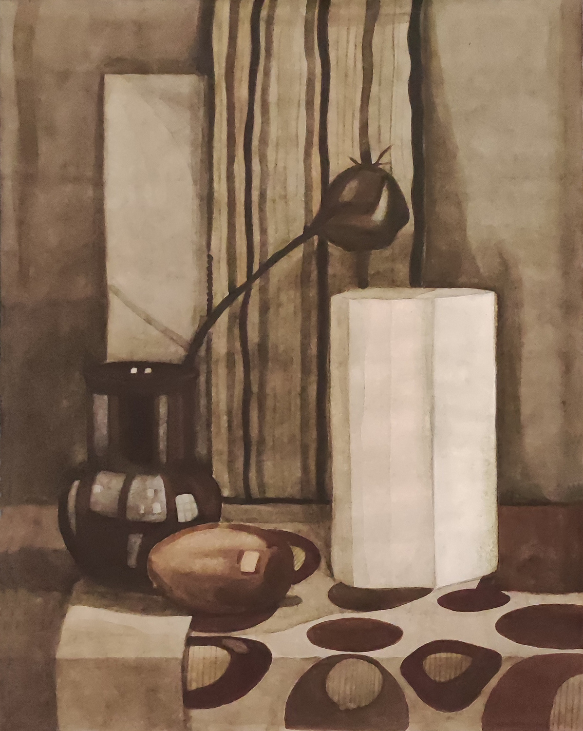 Верещагина Елена, 13 л., Натюрморт с гипсовой призмой, бум., акварель, 2011 г. Преподаватель Жнчипова Т.С.
