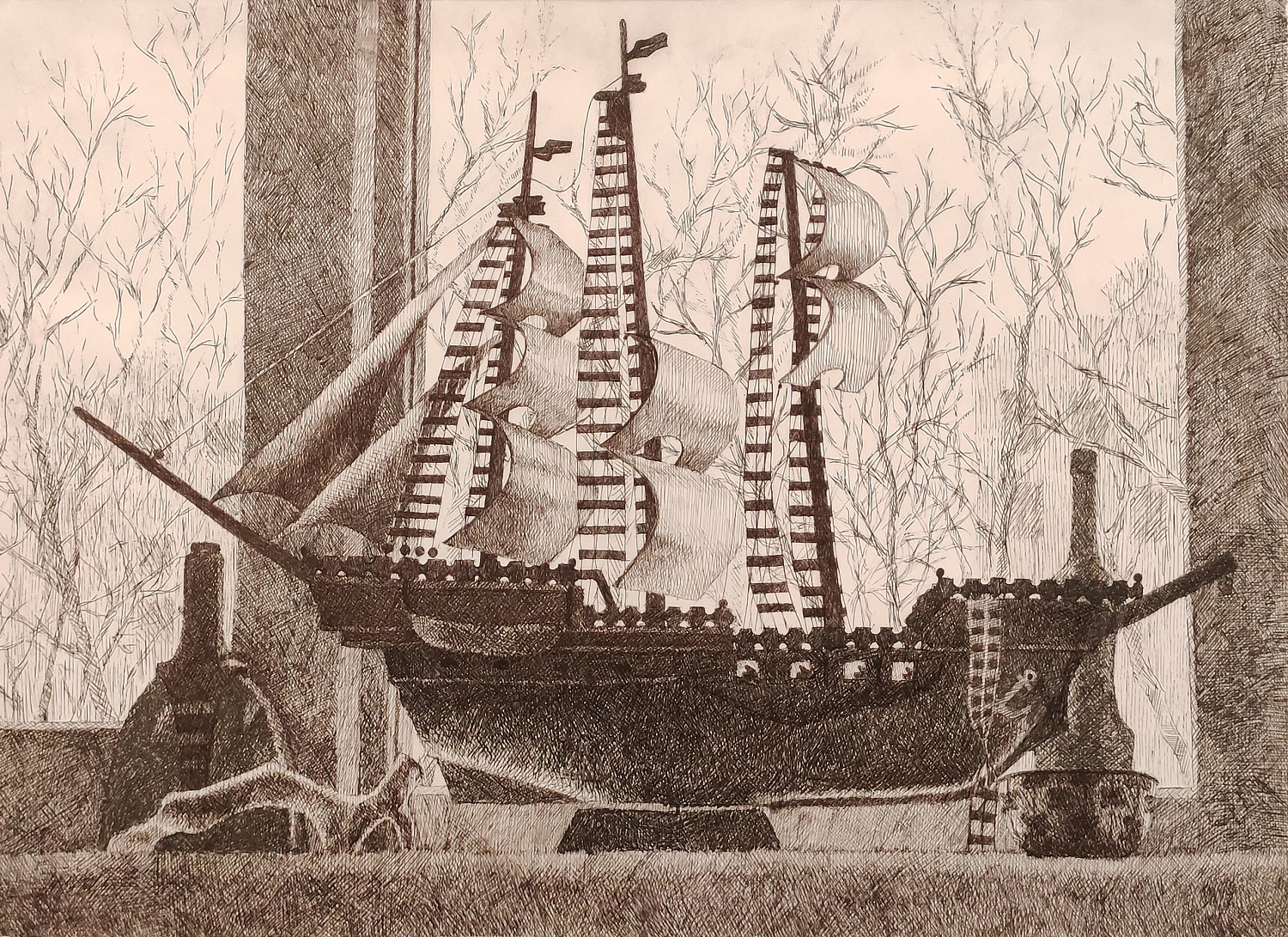 Верещагина Елена, 13 лет. "Натюрморт постановки с самоваром", бумага, акварель, 2011 г. Преподаватель Жанчипова Т.С.