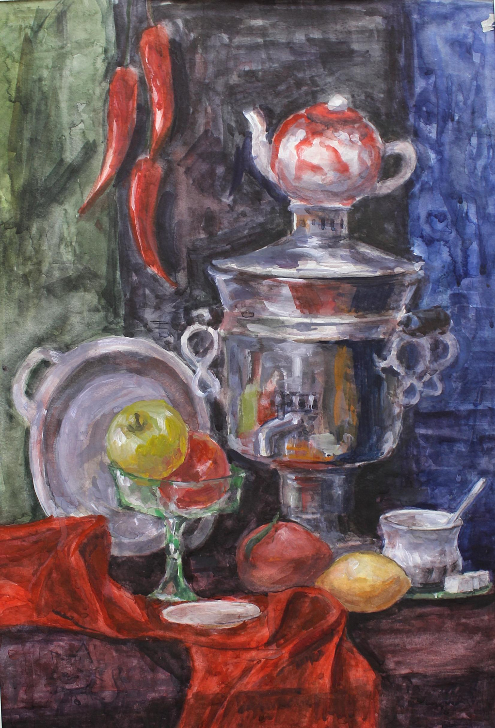 Цыренова Катя, 14 лет. «Натюрморт с самоваром»